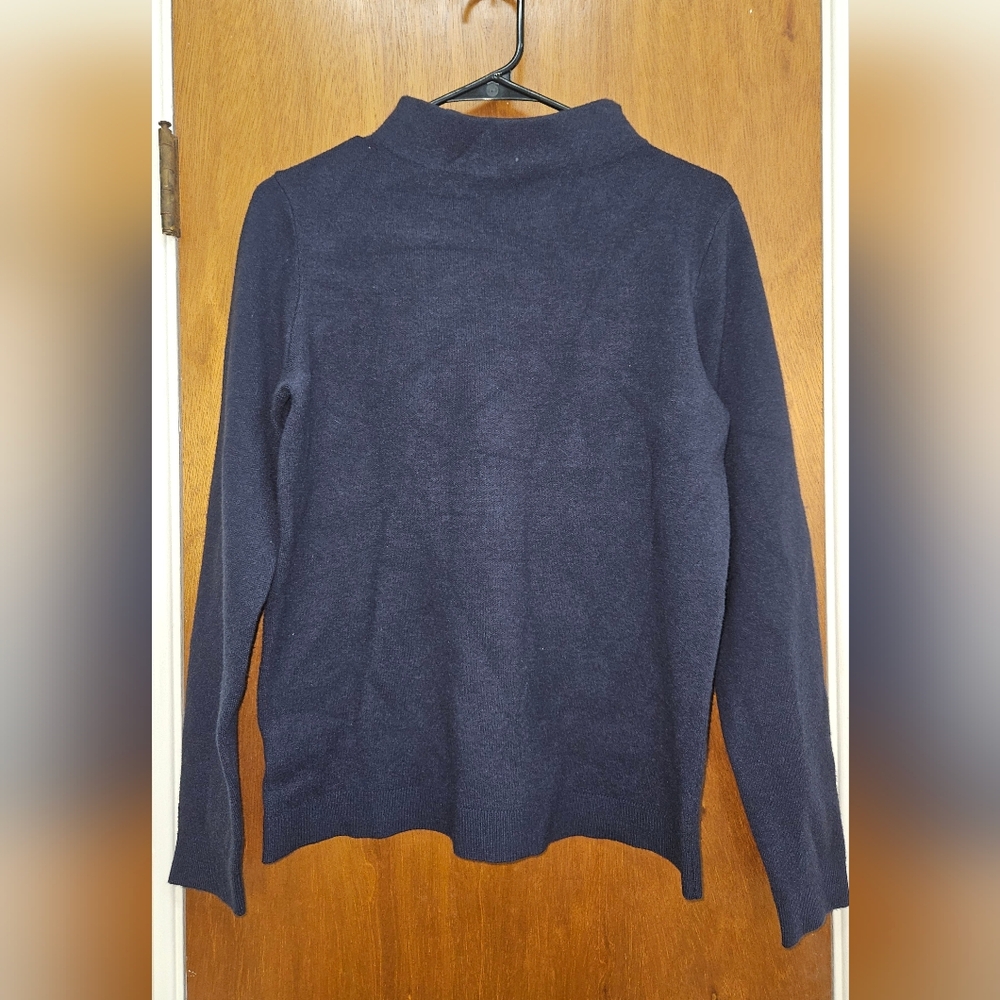 Ann Taylor Midnight Blue Mockneck Sweater